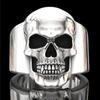 Jianjie Men's Punk Hollow Skull Ring