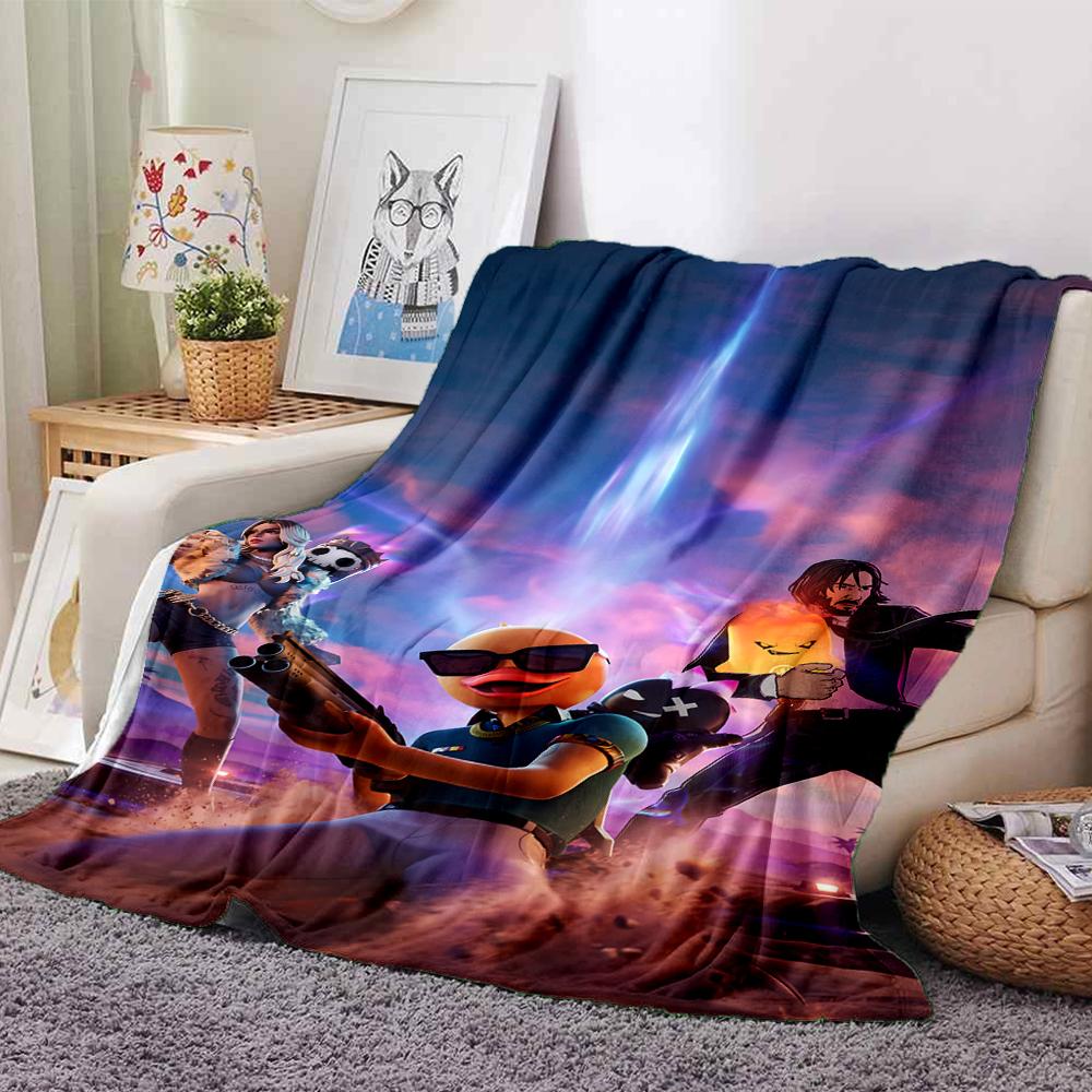 Fortnite Desert Adventure Blanket Soft Throw Blanket For Home Bedroom Bed Sofa Travel Office Solid Christmas Blanket