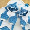 Shark Theme Pet Costume Thickened Plush Fleece Full Body Coverage Warmth Cats Dogs Apparel Chest Measurement Sizing Fun Playwear