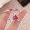 Drop Oil Design Open Adjustable Ring Dainty Flower Bracelet New Cherry Blossom Ring  Gift
