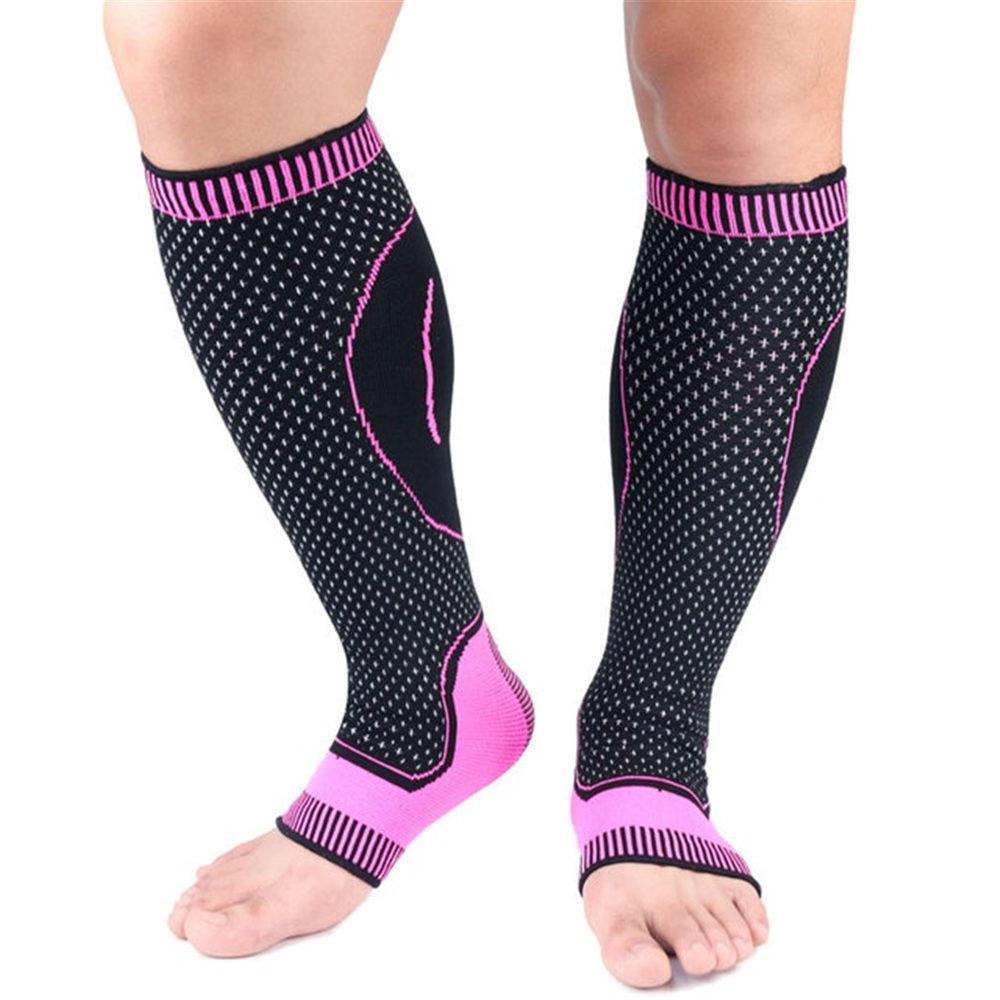 1Pair Sports Compression Leg Sleeve Basketball Football Calf Support Running Antiskid Shin Guard Cycling Leg Warmers