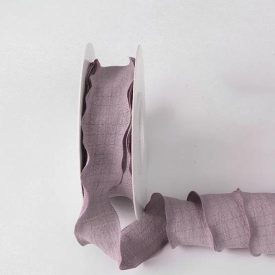 Yousheng 1 рулон 900x2,5 см Лента с оборками DIY Шитье Цветок Свадебные букеты Рождественская подарочная коробка Упаковочная декоративная лента Однотонная полиэстеровая плиссированная