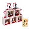 Osaka Choseido Original Compact Mini Hina Doll Set with Nameplate and Wooden Tag Chirimen Chirimen Hina Doll Box Display Set (Sent Separately)
