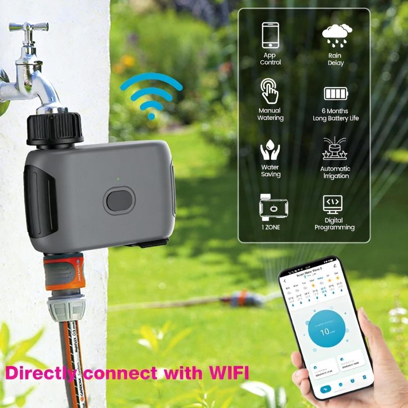 Автоматический беспроводной таймер для полива WiFi подключение Таймер полива растений Для системы полива сада на открытом воздухе бассейна