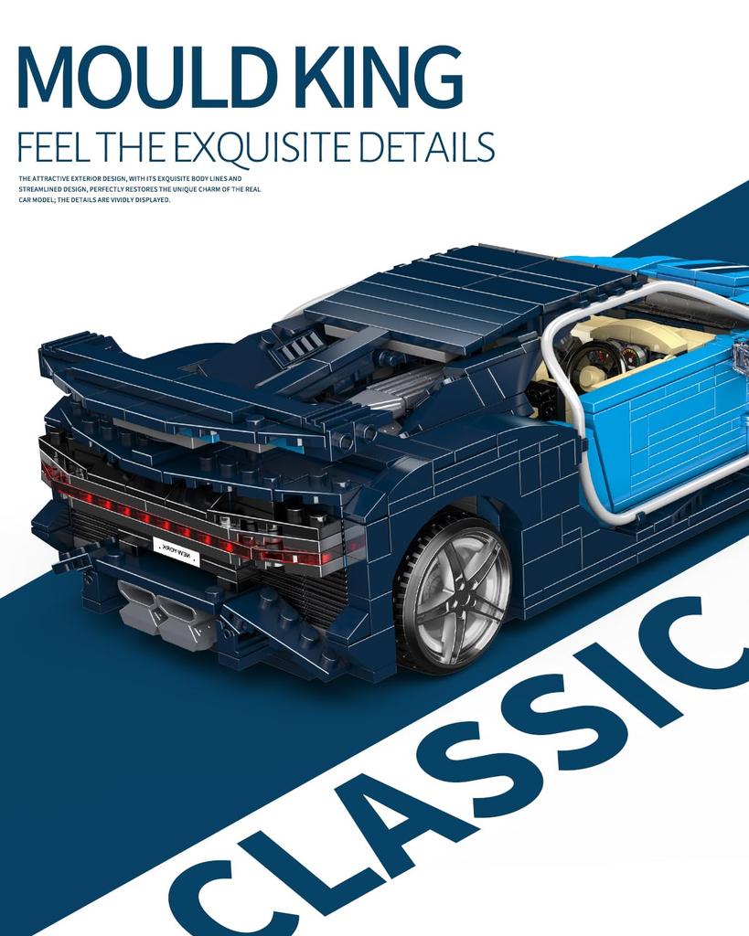 Mold King 10111 Moc спортивный автомобильный комплект. Комплект модуля зажима Racing Car Technology для взрослых коллекционных автомобилей (1222+ строительных блоков для мальчиков 8 лет