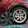 4pcs 19 Inch Wheel Hub Caps for Tesla Model Y Replacemen Wheel HubCap Kit Full Rim Cover ModelY 2023 2022 Body Decor Accessories
