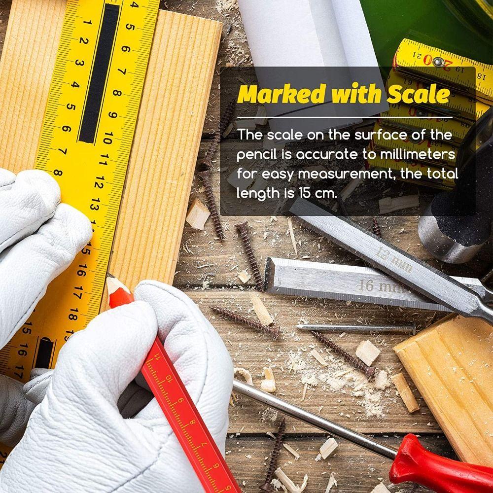 10 шт./набор Черные карандаши для плотника Синие Красные карандаши-маркеры Креативные карандаши для деревообработки Подарок