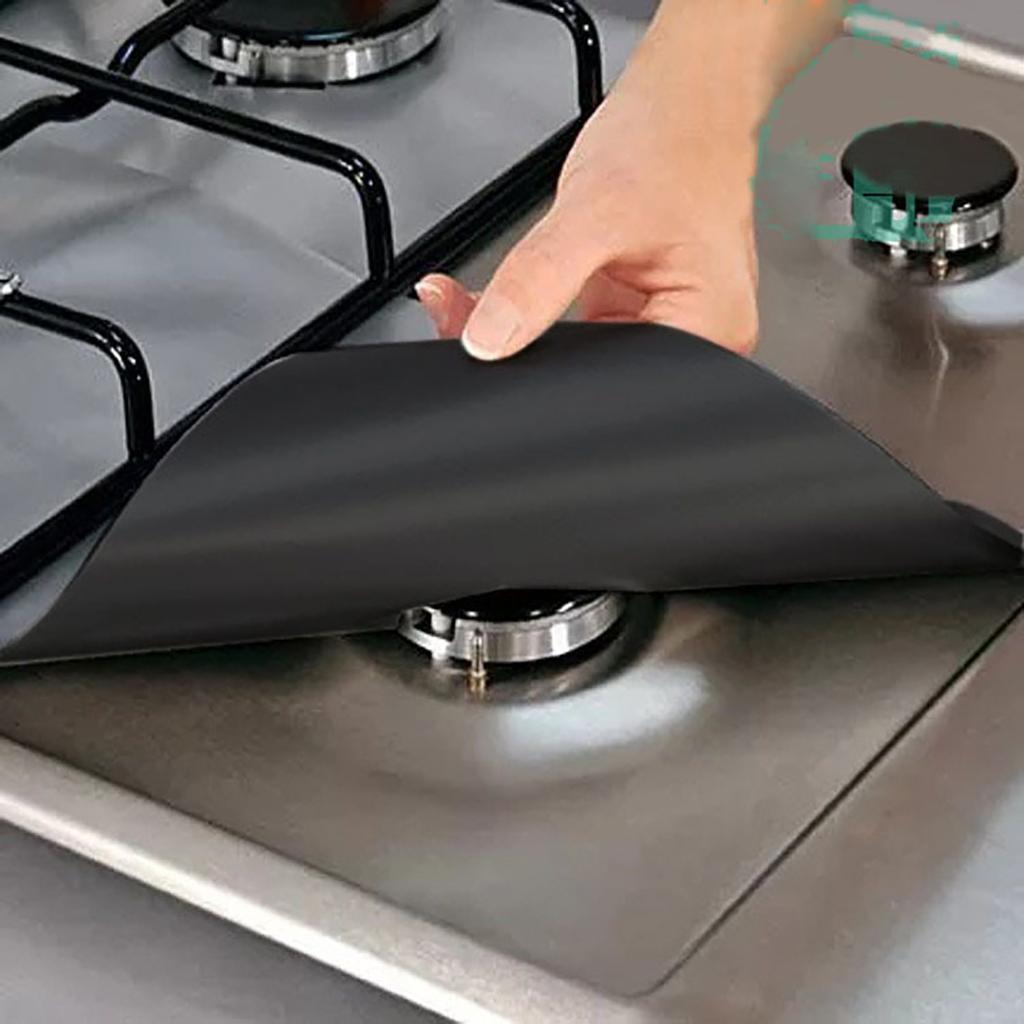 Stove Surface Pad High Temperature Oil Proof Antifouling Cleaning Pad 2PC