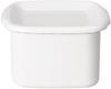 Nodahoro Storage Container Enamel Heat Resistant Square M Size Enamel Lid White Series Made In Japan WSH-M
