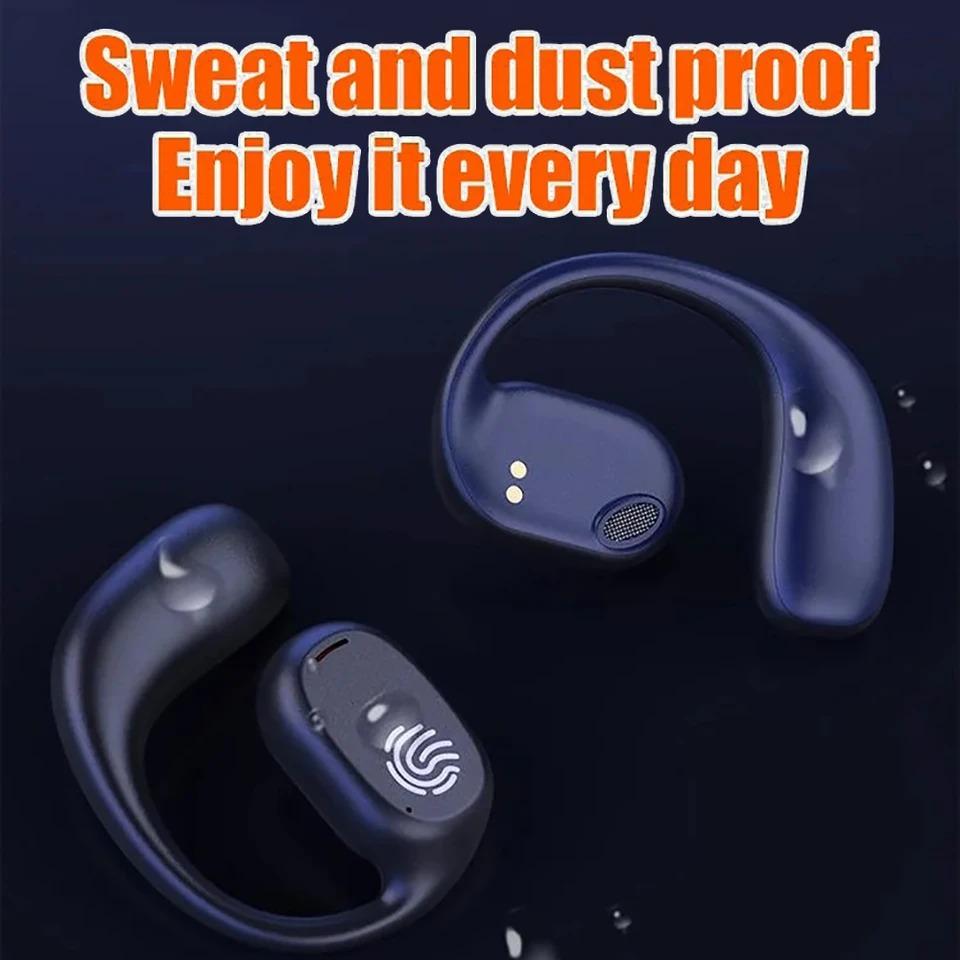 Беспроводные наушники Bluetooth 5.3 Наушники с креплением на ухо Светодиодный дисплей Водонепроницаемые гарнитуры HiFi стерео наушники с шумоподавлением