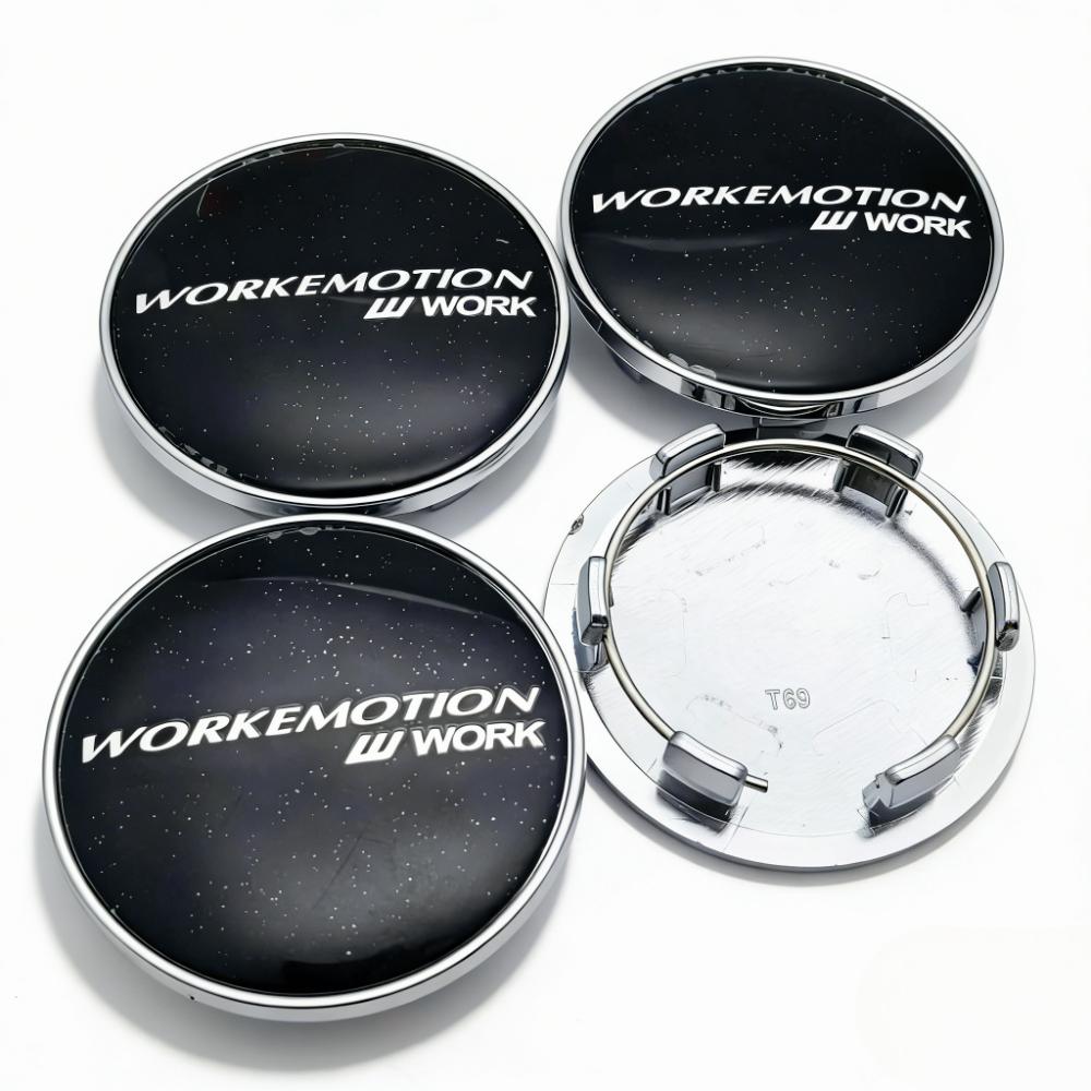 4 шт. JDM W Work Emotion Логотип Эмблема Центральные Колпачки Колес Автомобиля 69 мм Зажимы 56 мм Ступица Колеса Пылезащитный Колпачок Обода Колпачки Ступицы Авто Аксессуары
