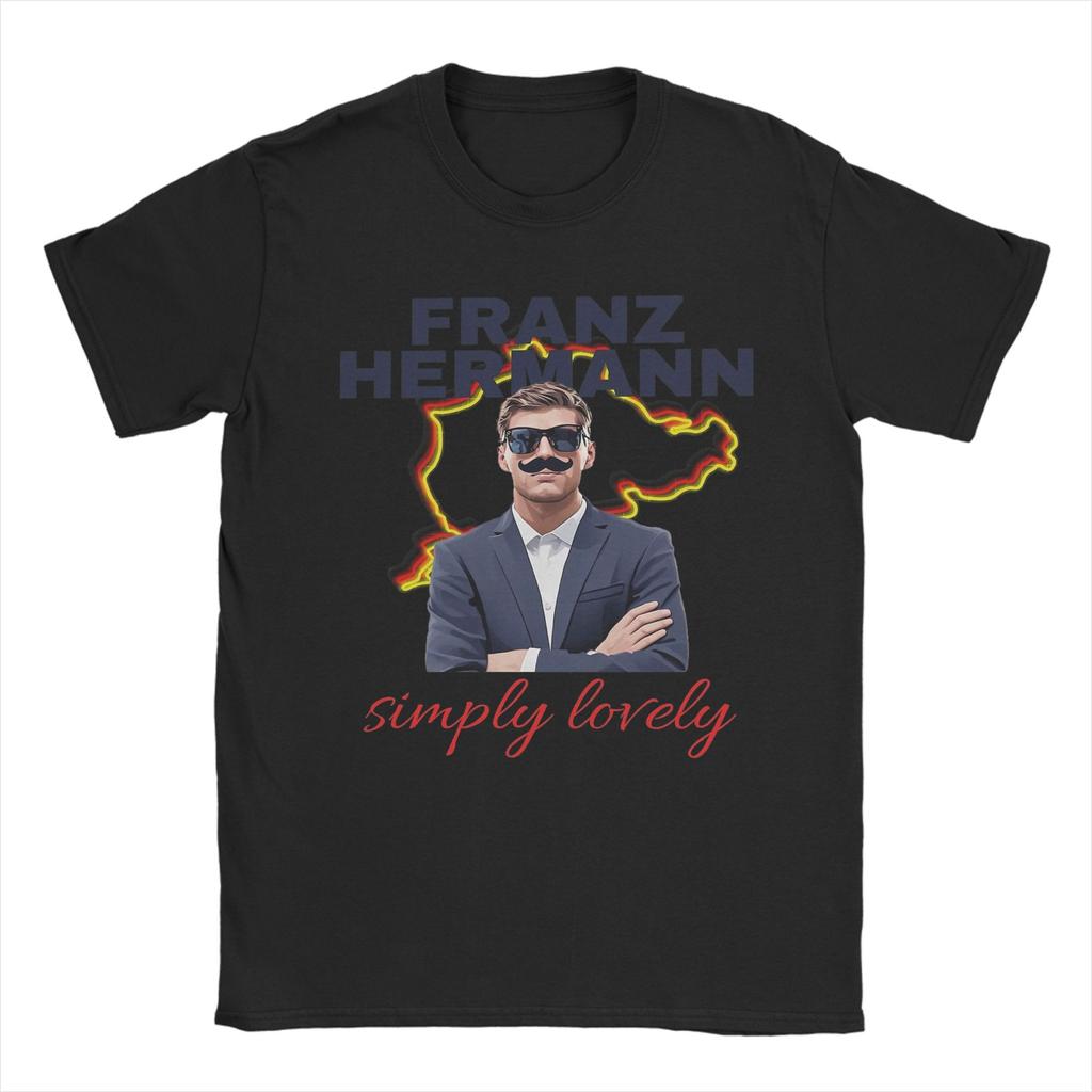 Мужские футболки Franz Hermann Crazy из чистого хлопка с коротким рукавом, футболка с круглым вырезом, одежда, лето