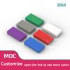 400 ШТ. Детали для сборки MOC 3069 30070 Кирпичики 1x2 Плоская плитка Гладкая 1*2 Строительные блоки DIY Образовательная Творческая игрушка для детей