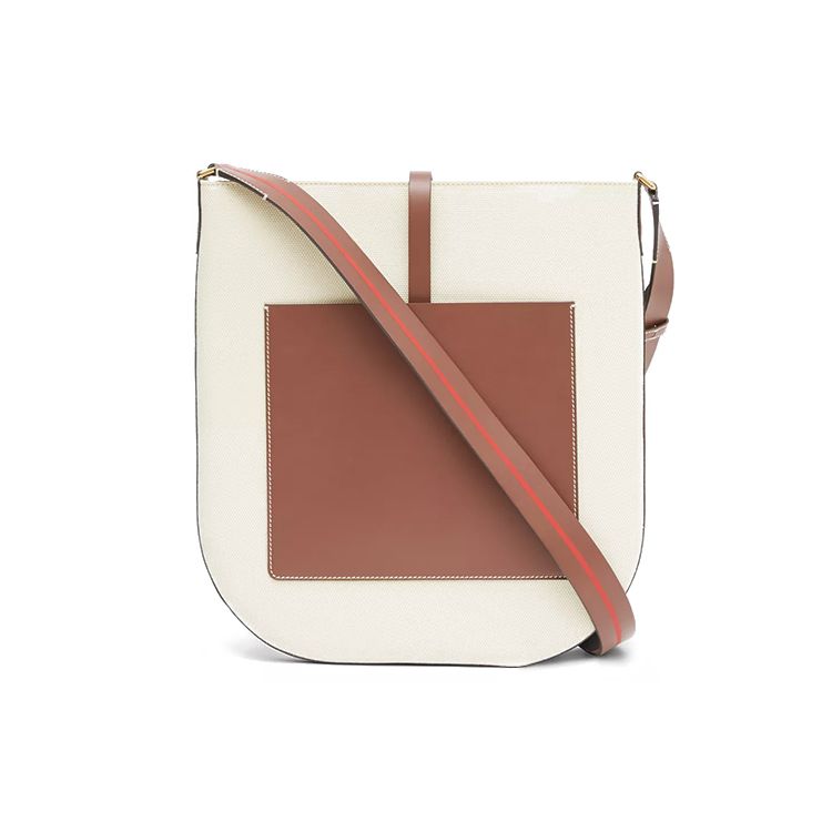 Burberry Logo Graphic Cotton Canvas And Leather Anne Shoulder Bag Women Shoulder Bag Natural 80268851