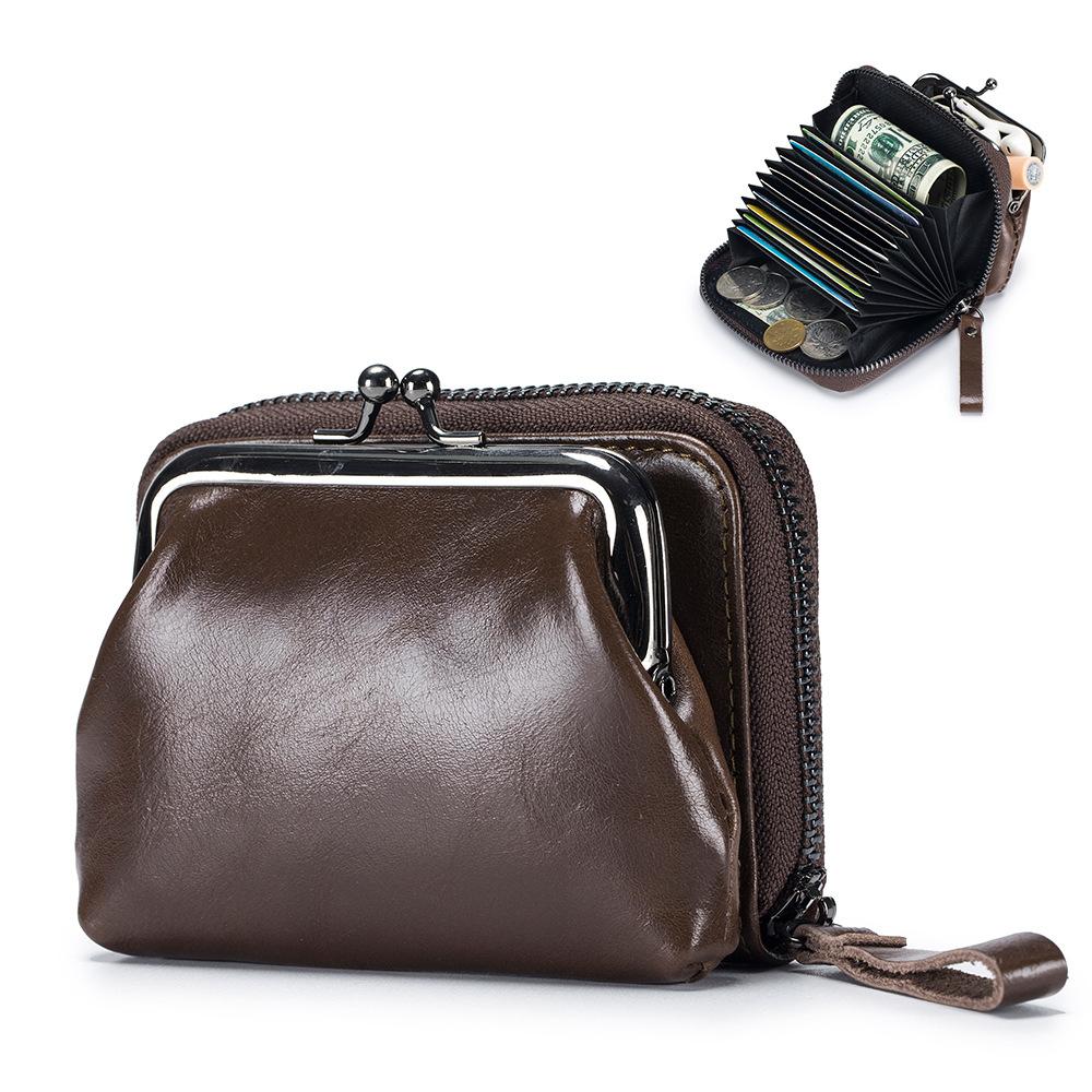 Новая европейская и американская мода сумка для мелочи женская многокарточная сумка для кредитных карт интегрированная съемная сумка-клипса ретро маленький кошелек