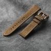 Classic Canvas Hand Laminated Leather Strap With Bronze Clasp, 20MM 21MM 22MM Fits Bronze Watch Bracelet Soft Thin Men Watchband