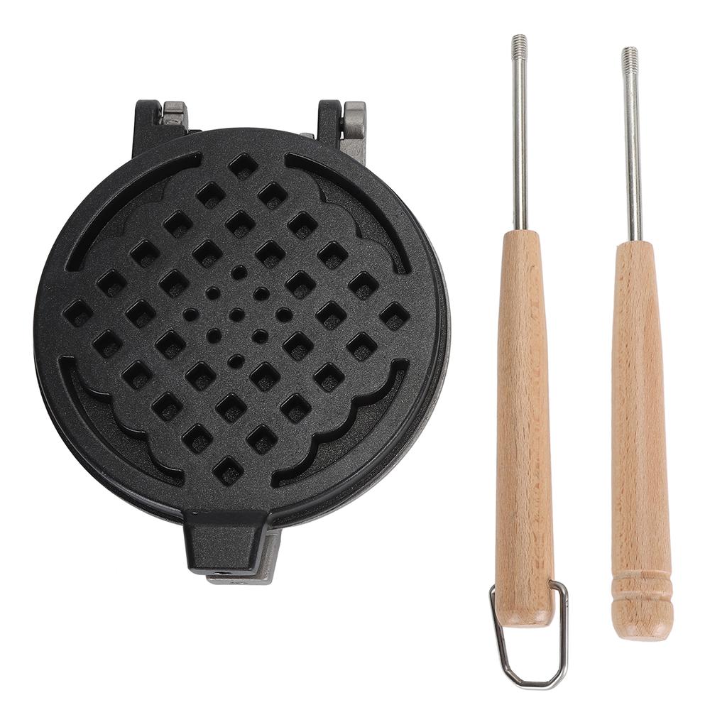 Nonstick Waffle Maker Pan Dual Sided Non Stick with Removable Handle Mini Waffle Maker for Waffles