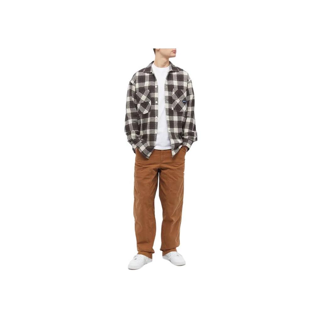 Nike Solid Color High-Waisted Button Mid-Calf Jeans Men bottoms Brown DQ5179-270