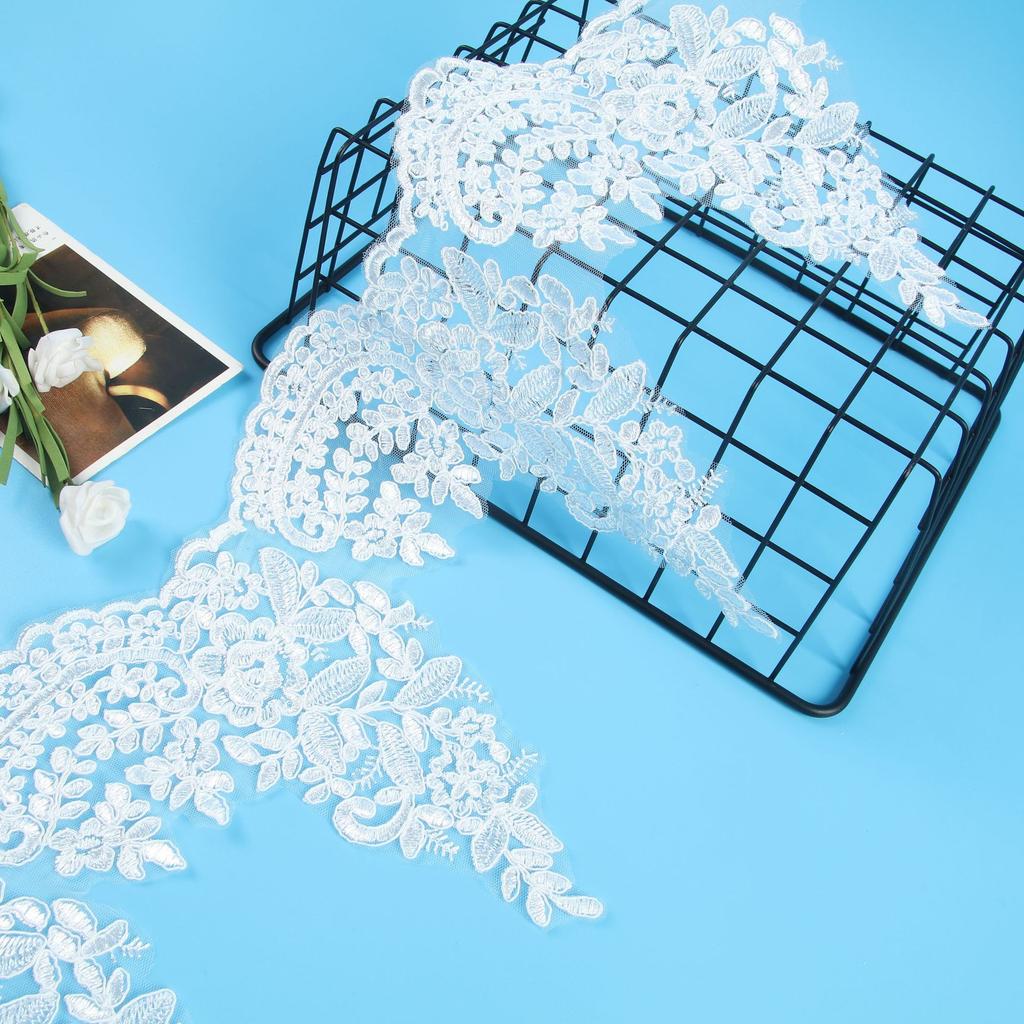 Width 21Cm Beige Car Bone Lace Bridal Jewelry Wedding Dress Veil Watch Jewelry Clothing Accessories Materials