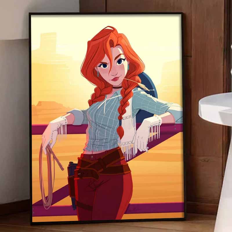 Disney Diamond Painting Kit  Wild West Cowgirl 5D DIY Home Decor & Craft Lovers Gift, Beautifully Designed