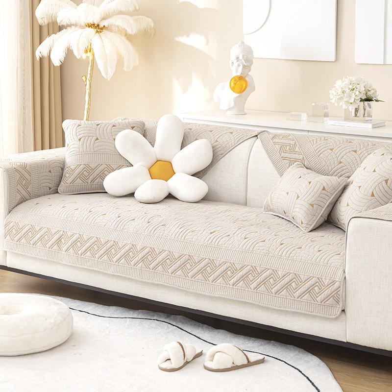 Подушка для дивана Four Seasons Универсальная нескользящая подушка для сиденья Современный простой чехол для дивана Ткань утолщенная