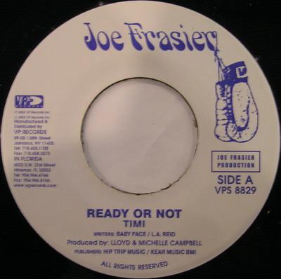 7-дюймовая пластинка TIMI - Ready Or Not VPS8829 Джо Фрейзер 2003 США Регги, Ска и Даб Б/У