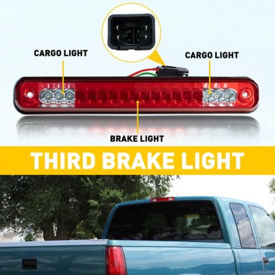 For 1988-1998 Chevy GMC C/K1500 2500 3500 LED Third 3Rd Brake Cargo Light Lamp