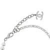 CHANEL Classic Double C Pearl and Rhinestone Necklace Women's Silver