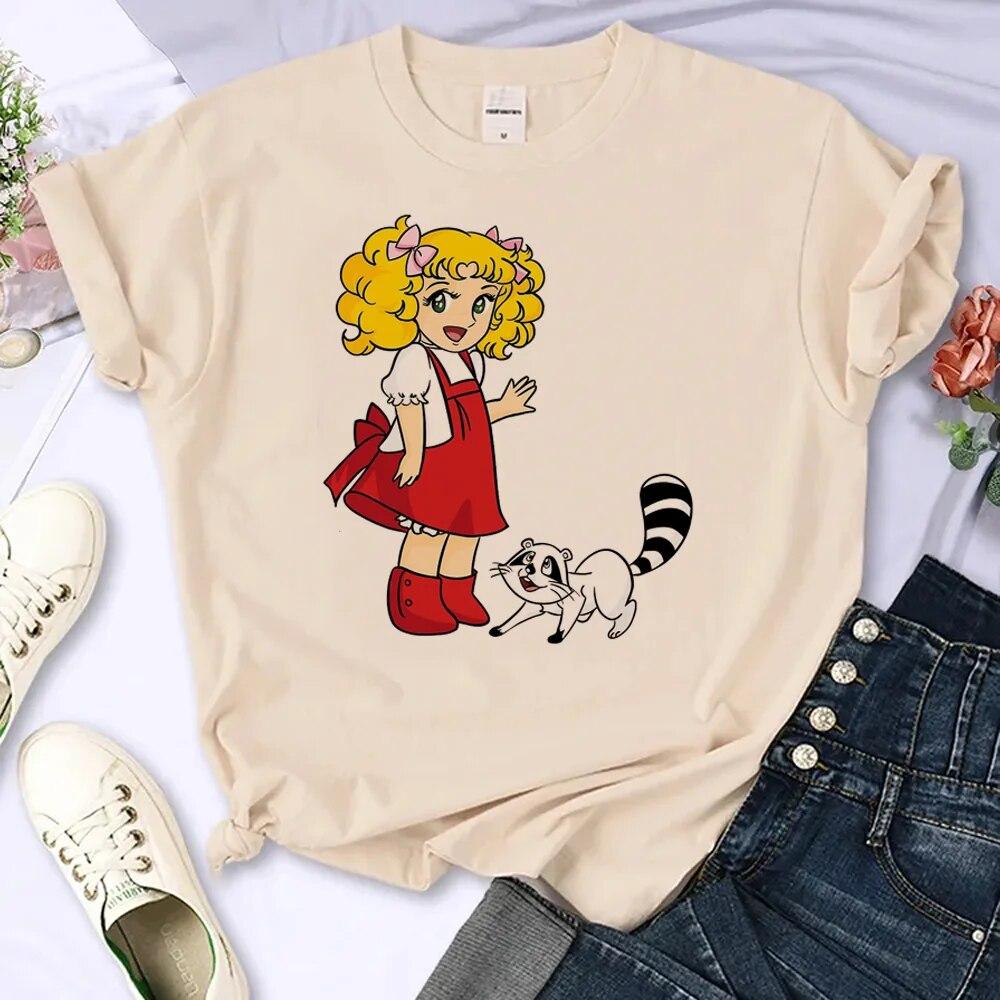Футболка Candy Candy, женская футболка унисексга, одежда для девочек в стиле комиксов в стиле аниме