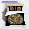 Aztec Snake Mandala Pattern Bedding,Quilt Set Quilt Cover Pillowcase Home Birthday Gift (1*duvet cover+2*pillowcase,without core)