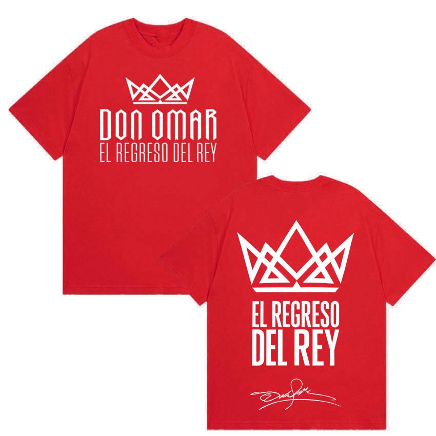 Rapper Don Omar The Last King Tour 2026 Print Tshirts Unisex Unisex Fashion Tshirts Summer Y2K Shortsleeve Casual Cotton T Shirt