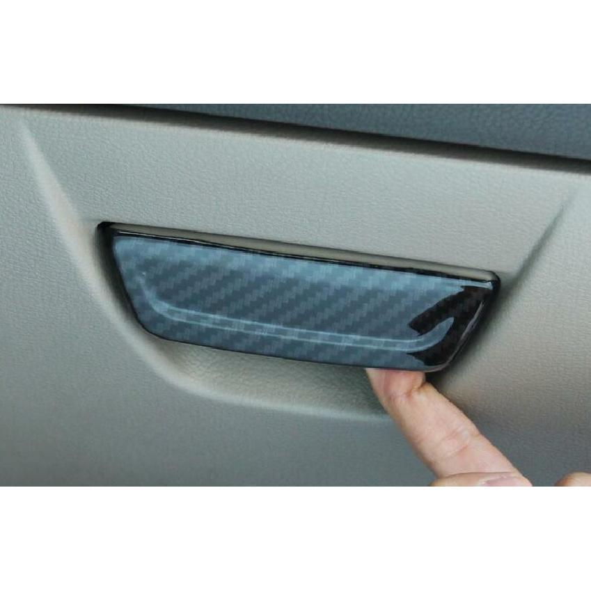 For Ford Focus 2012-2018 Carbon Fiber Interior Storage Box Handle Cover Trim 2PC