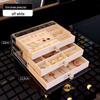 Transparent Multi-Layer Jewelry Storage Box with Drawers for Rings, Earrings, and Necklaces