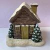 Christmas Winter Log Cabin Incense Cone Burner Rustic Chimney Hut Versatile Cottage Incense Burner Decor for Table Centerpiece
