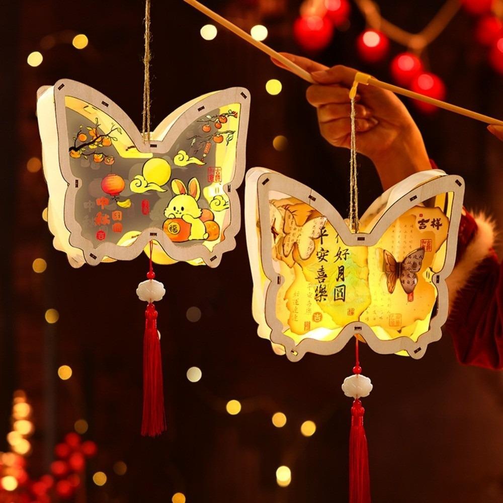 LED Glowing DIY Ancient Craft Kit Handmade Glowing Flower Lamp Lunar New Year