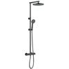 Thermostatic Shower Column - EDOUARD ROUSSEAU - Graphite - Orientable Shower Head Ø 250 Mm - Grey