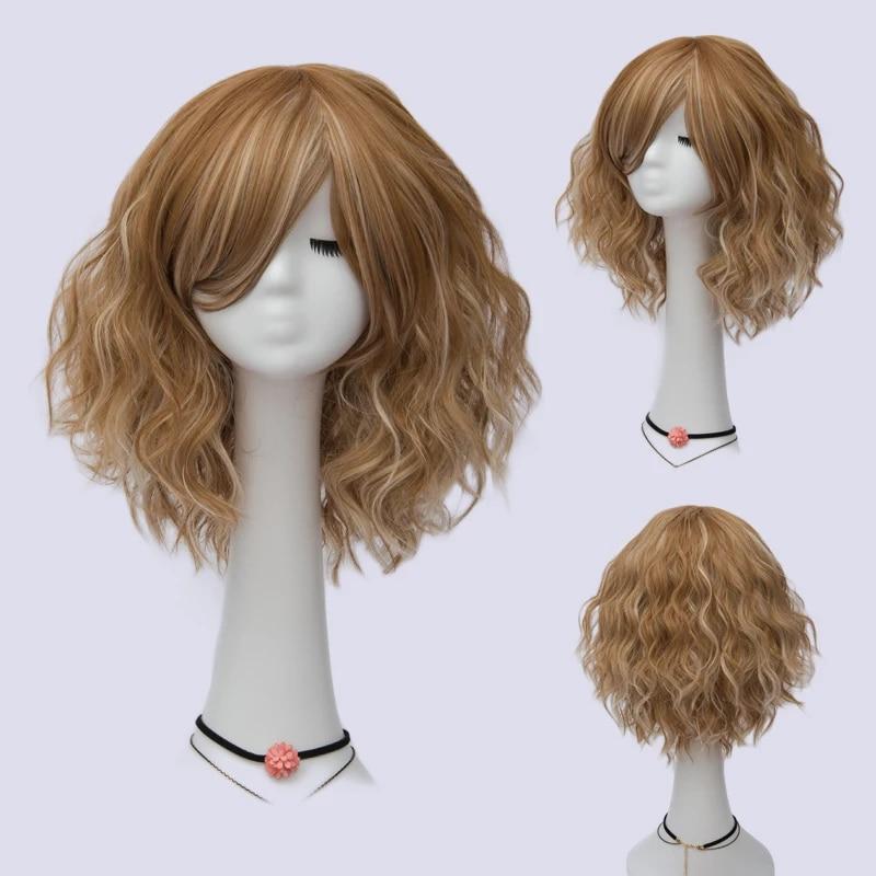 Short Bob Cosplay Wig for Women Synthetic Green Hair New Style Natural Supple Summer Heat Resistant Wig With Side Bangs