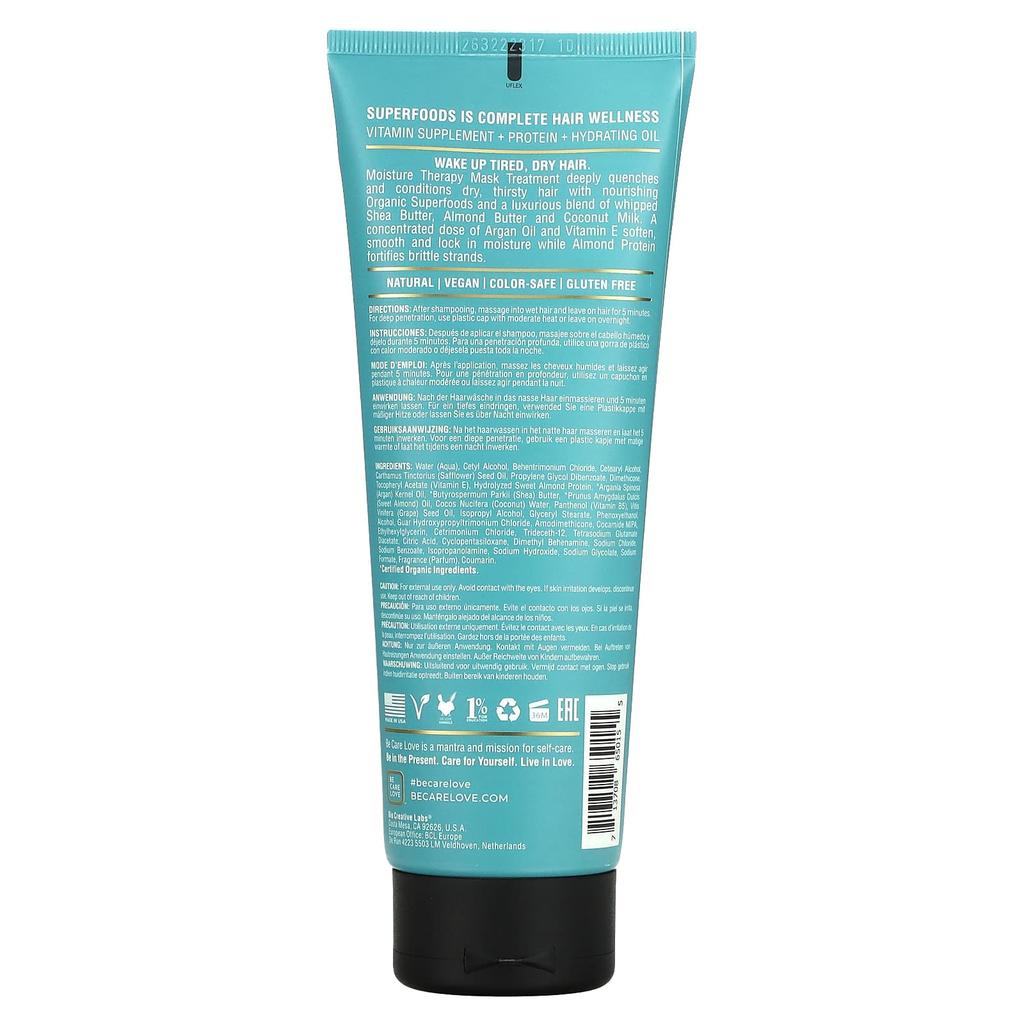 Be Care Love Увлажняющая маска-уход, Кокосовое молоко, 8 жидких унций (236 мл)