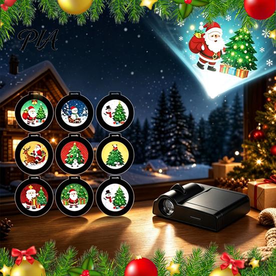 Indoor Outdoor Festive Decoration LED Christmas Projector Lamp, 6/10/15/20 Scenes Holiday Projector, Mini USB Decorative Wall Lamp for Festivals