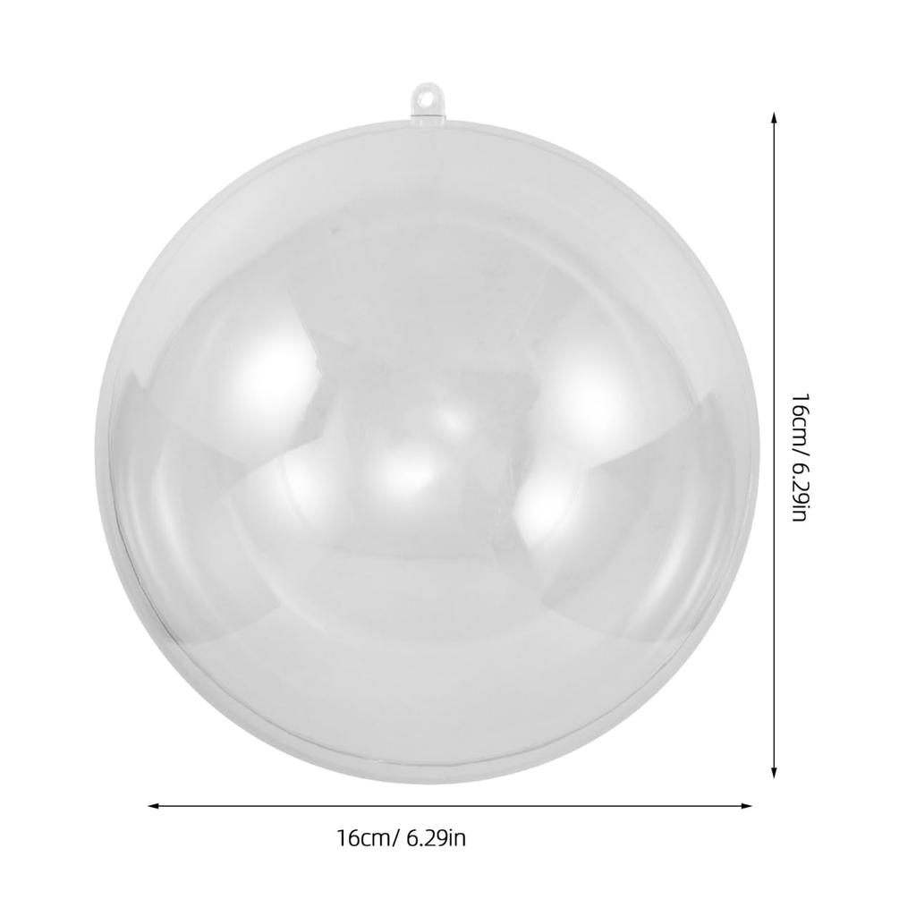 STOBAZA 16cm Clear Plastic Ball Capsule, Christmas Ornament, Refillable, DIY Christmas Decoration