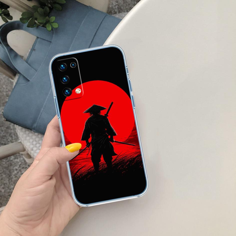 CJ70 Japan Samurai Soft Shell Transparent Phone Case for Motorola Moto Edge 20 30 40 50 S30 Fusion Ultra Pro Neo Lite + G200 G23