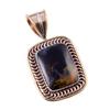 Natural Pietersite Gemstone 925 Solid Sterling Silver TwoTone Pendant 1.50" N2d54