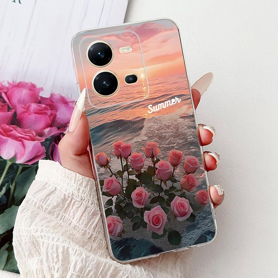 Чехол для Vivo V25 5G Чехол Vivo V25e V2201 Милый Кот Король Лев Расписной Чехол Мягкий Силиконовый Чехол для Телефона Для Vivo V25e V 25 VivoV25 Fundas