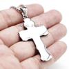Mens Russian Orthodox Crucifix Cross Pendant Necklace Stainless Steel Men