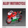 1/12 Ducati 1199 Panigale Собранная версия Модель мотоцикла Игрушечная коллекция транспортных средств Амортизатор Внедорожный автомобиль Игрушка