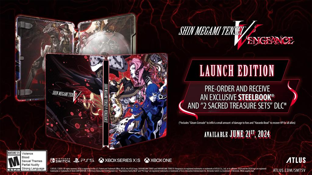 Shin Megami Tensei Vengeance Steelbook Edition North Switch V (Import Version America) –