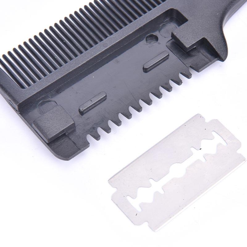 Двухсторонняя расческа для бритвы для волос, профилировщик слоя, режущая истончающаяся расческа с лезвием