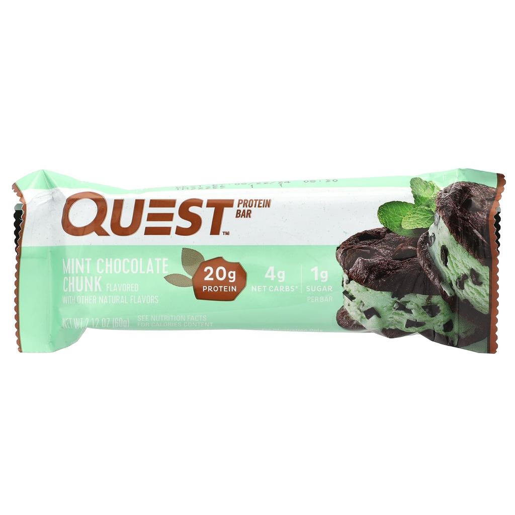 Protein Bar, Mint Chocolate Chunk, 4 Bars, 60G (2.12Oz) Each