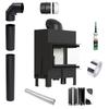 Fireplace Insert KRATKI FLOKI M Right 10kW Fi200 Corner Pipe Set