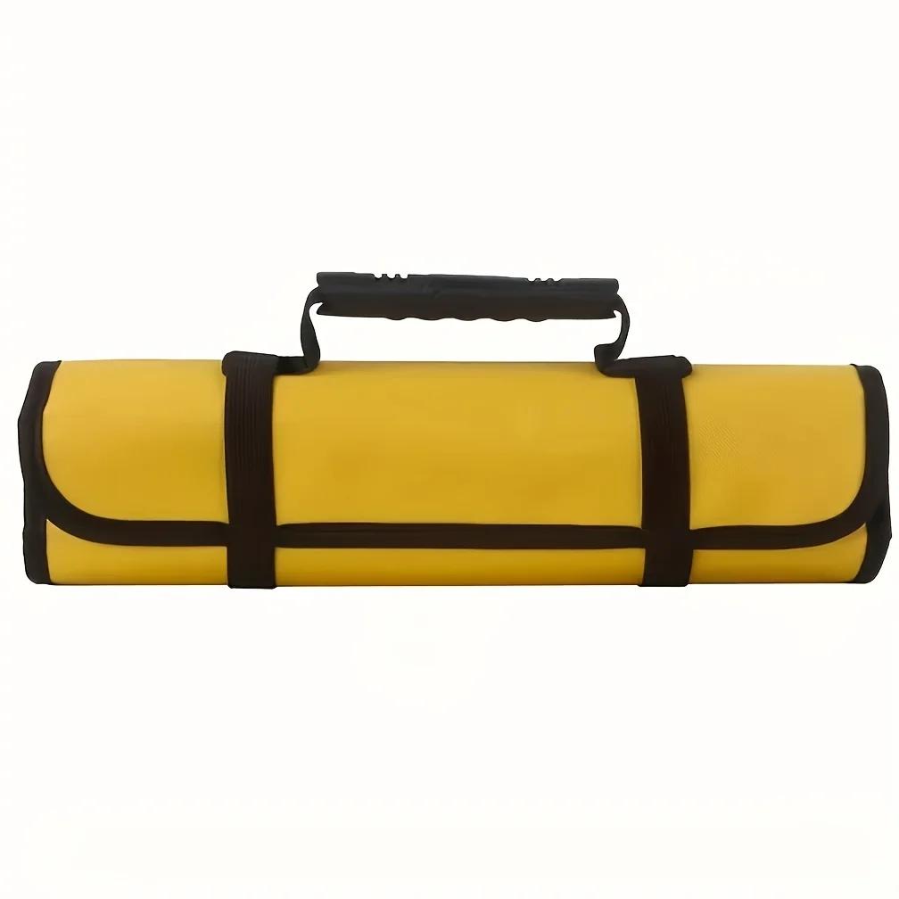 22 Multi Pockets Oxford Canvas Folding Wrench Roll Storage Tools Bag Waterproof Hand Roller Electrician Tools Organizer Bag